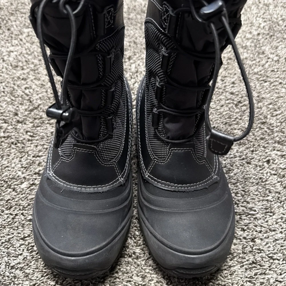 The North Face Boots Mens 7 Alpenglow IV Snow Black Gray Leather Casual NF0A2T5P